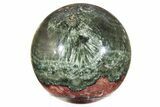 Polished Seraphinite Sphere with Red Jasper - Siberia #207908-1